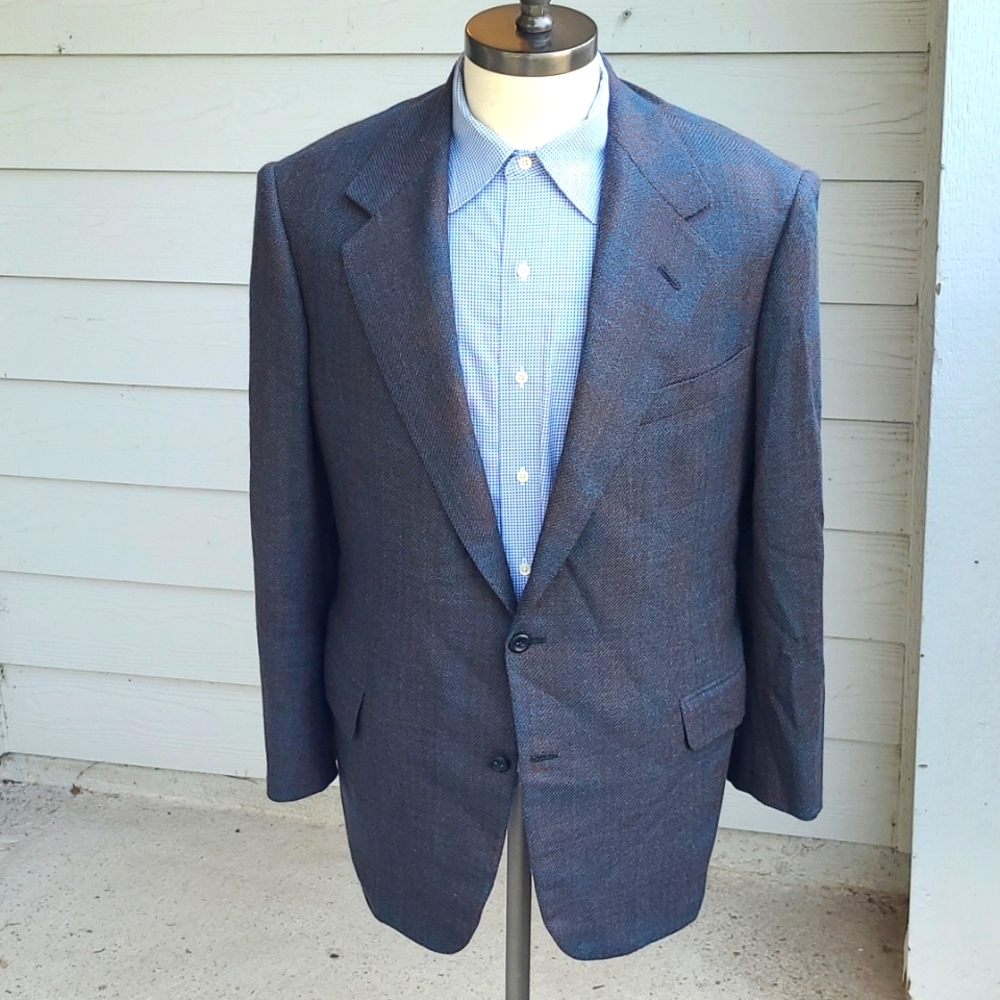 OXXFORD Recent Dark Green Grey Brown Plaid BABY ALPACA Sz 42 R Mensโ Sport Coat